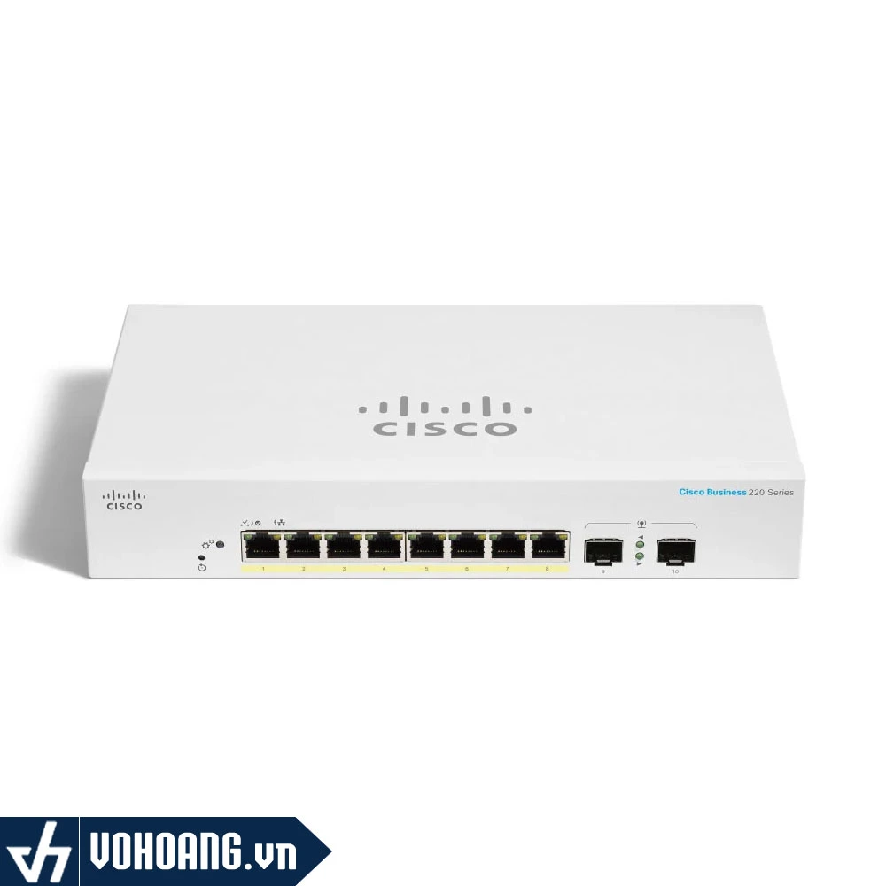 8-Port Gigabit Smart Switch CISCO CBS220-8T-E-2G
